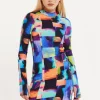 Abstract Patchwork Print Dress