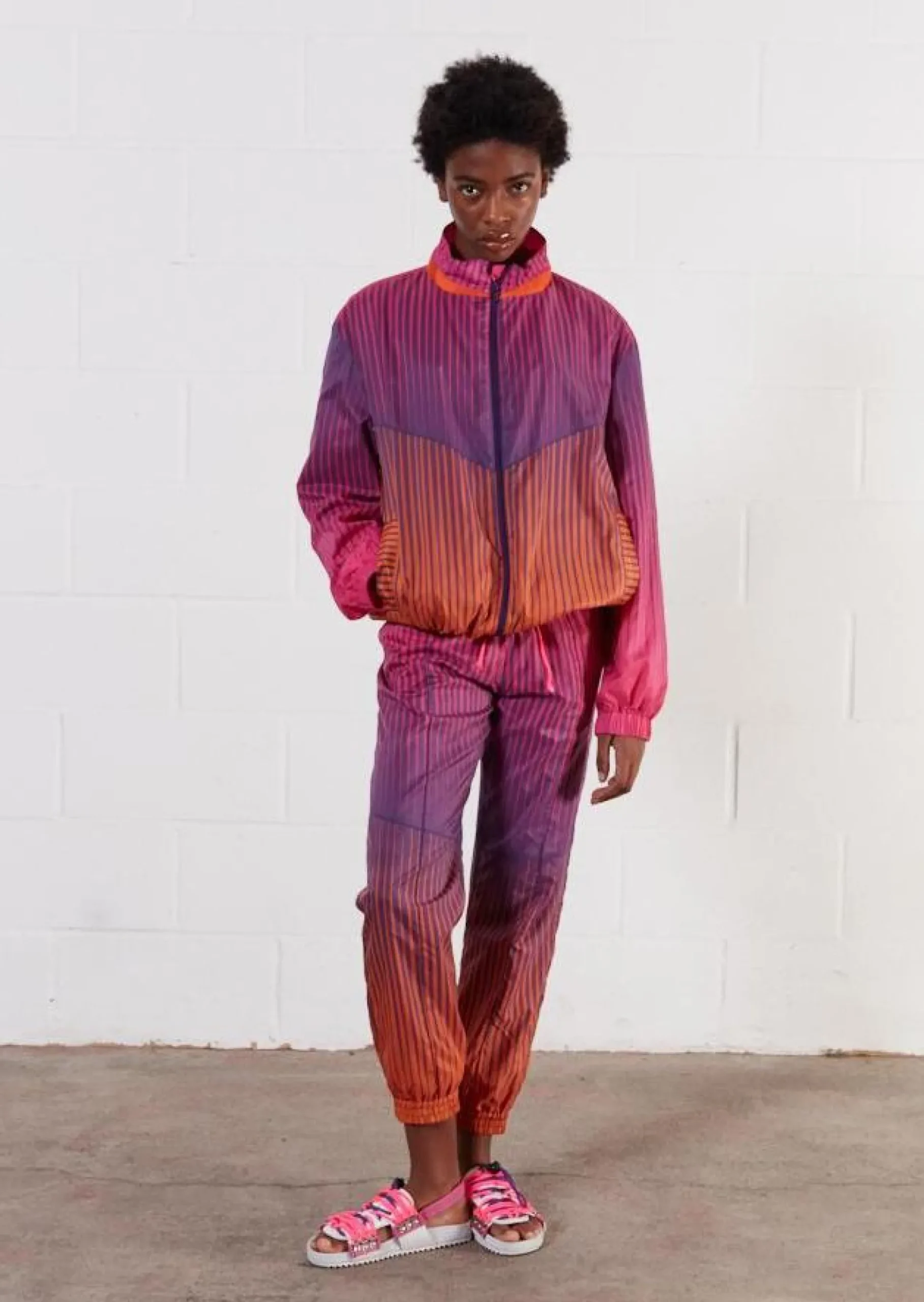 Andrew Brischler Neon Print Track Pant (Pink & Orange) | House of Holland