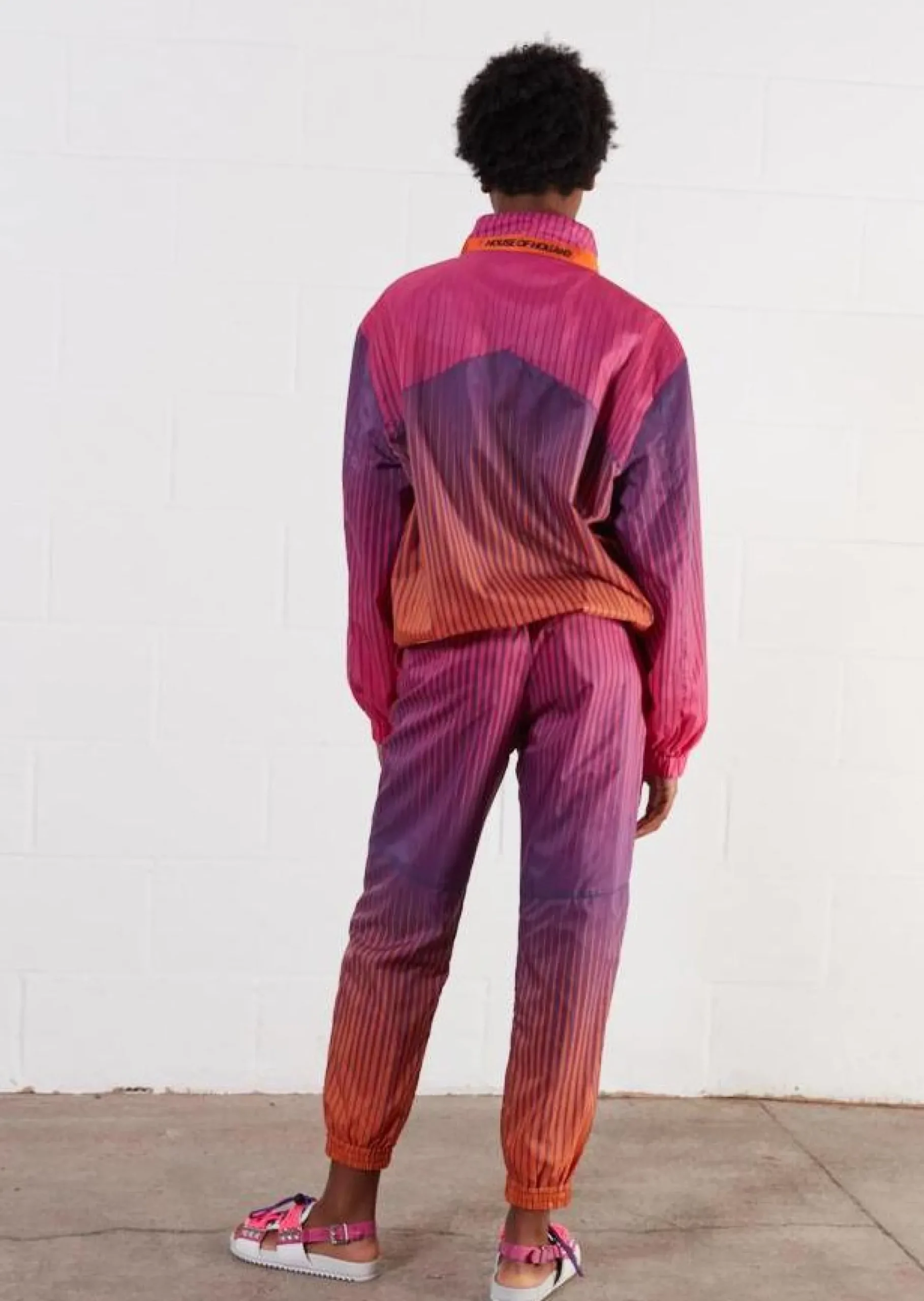 Andrew Brischler Neon Print Track Pant (Pink & Orange) | House of Holland