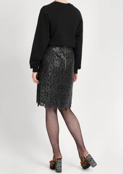 Black Lace Pencil Skirt | House of Holland