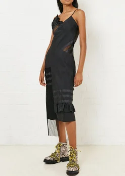 Black Ripstop Slip Dress | House of Holland