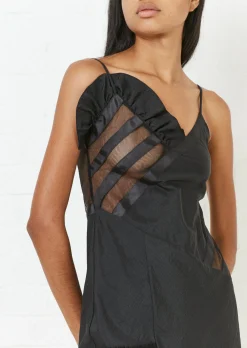 Black Ripstop Slip Dress | House of Holland