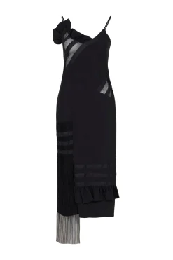 Black Ripstop Slip Dress | House of Holland
