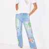 Cross Transfer Print Boyfriend Jean | House of Holland
