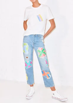 Cross Transfer Print Boyfriend Jean | House of Holland