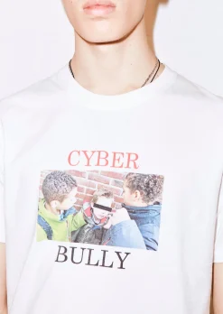 @eddieeddiebybillytommy 'Cyber Bully' White Tee | House of Holland