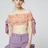Gingham Cotton Frill Shorts | House of Holland