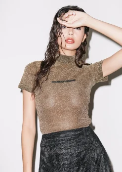 Gold Lurex Tee