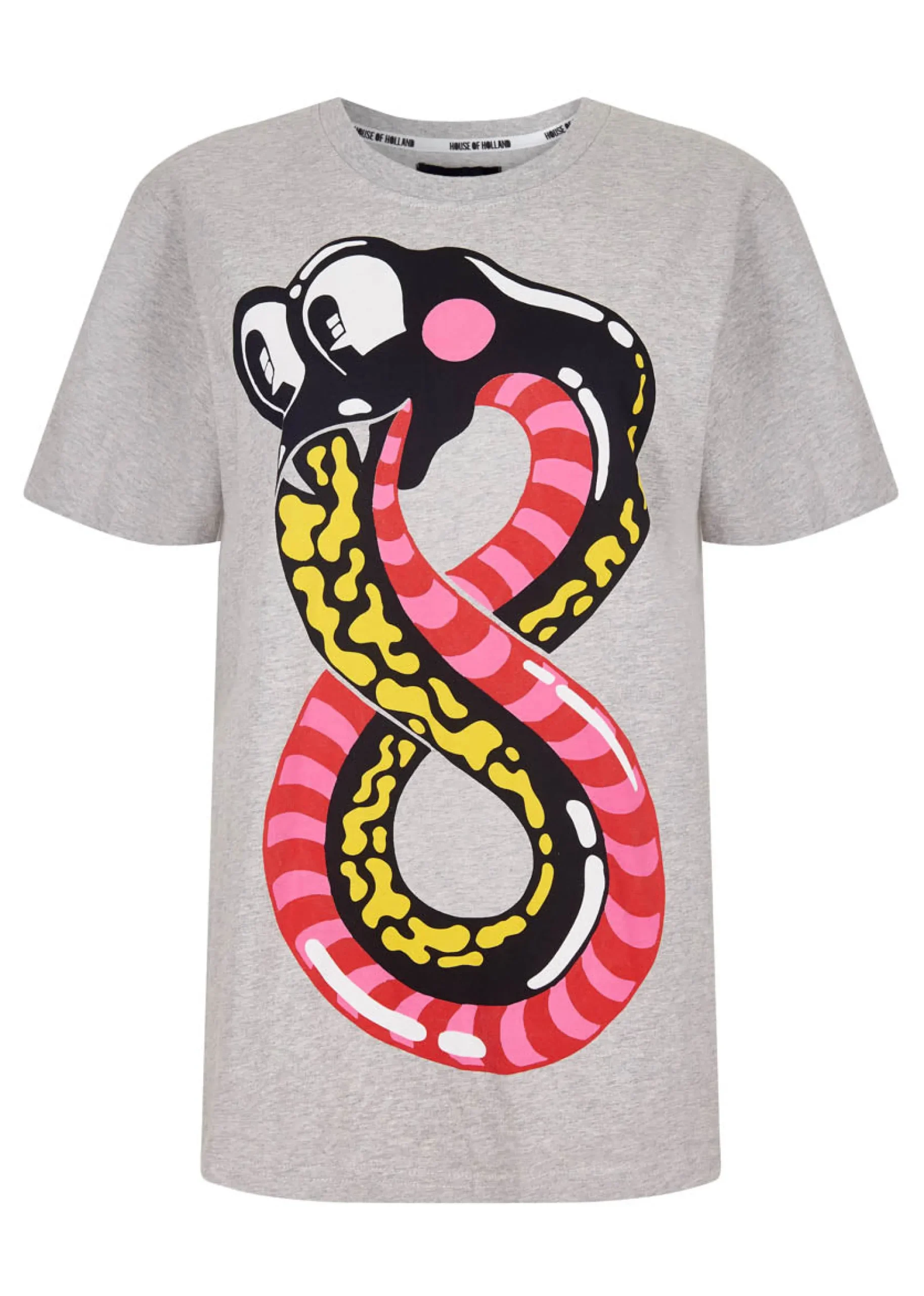 @hattiestewart 'Snake' Grey Graphic Tee | House of Holland
