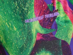 House Of Holland Abstract Multicolour Print Mini Dress With Cut Out De