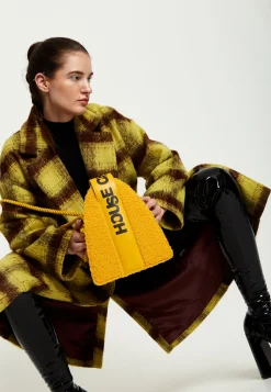 House Of Holland Abstract Shape Cross Body Bag In Teddy Mustard