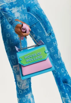 House Of Holland Acrylic Logo Satchel Bag