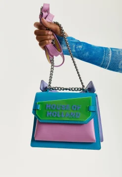 House Of Holland Acrylic Logo Satchel Bag