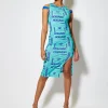 House of Holland All Over Print Sleeveless Fitted Dress