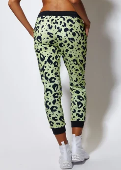 House of Holland Animal Print Jogger in Mint