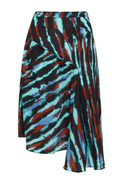 House of Holland Asymmetric Tie Dye Mini Skirt