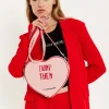 House of Holland Bitter Sweet Heart Handbag With ''Dump Them'' Message