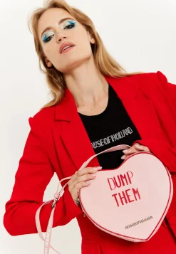 House of Holland Bitter Sweet Heart Handbag With ''Dump Them'' Message