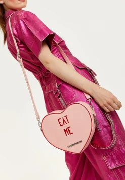 House Of Holland Bitter Sweet Heart Handbag With ''Eat Me'' Message
