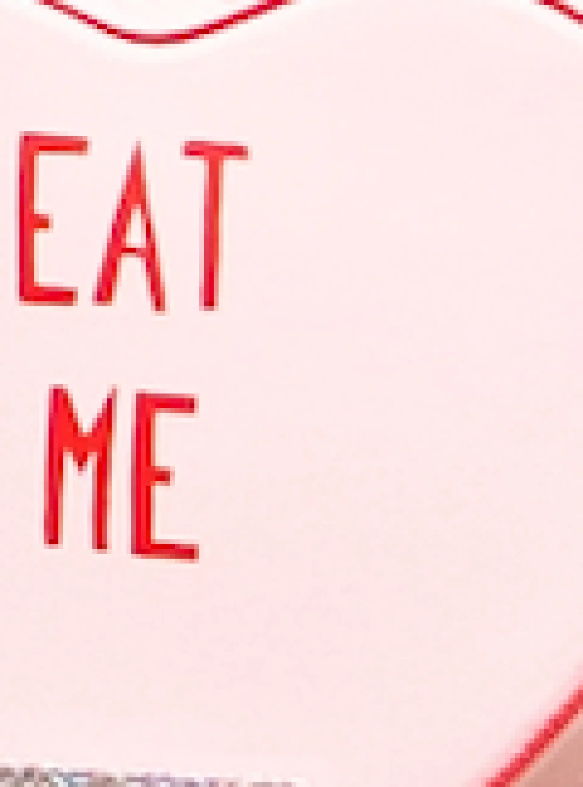 House Of Holland Bitter Sweet Heart Handbag With ''Eat Me'' Message