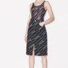 House of Holland Black Monogram Denim Skirt