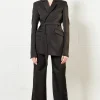 House of Holland Black Wide Leg Trouser