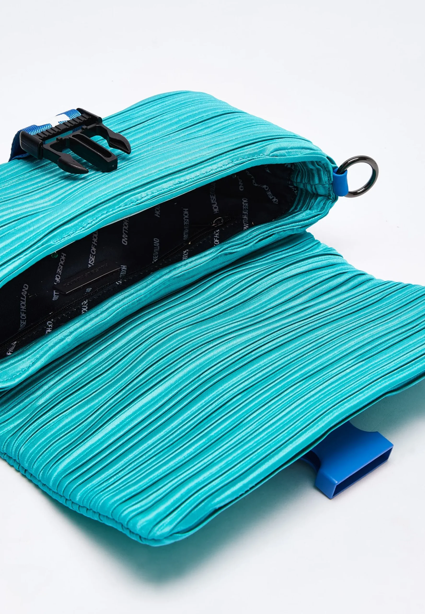 House Of Holland Blue Crossbody Bag With Purse