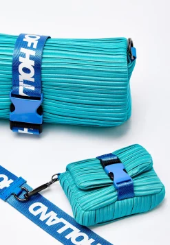House Of Holland Blue Crossbody Bag With Purse