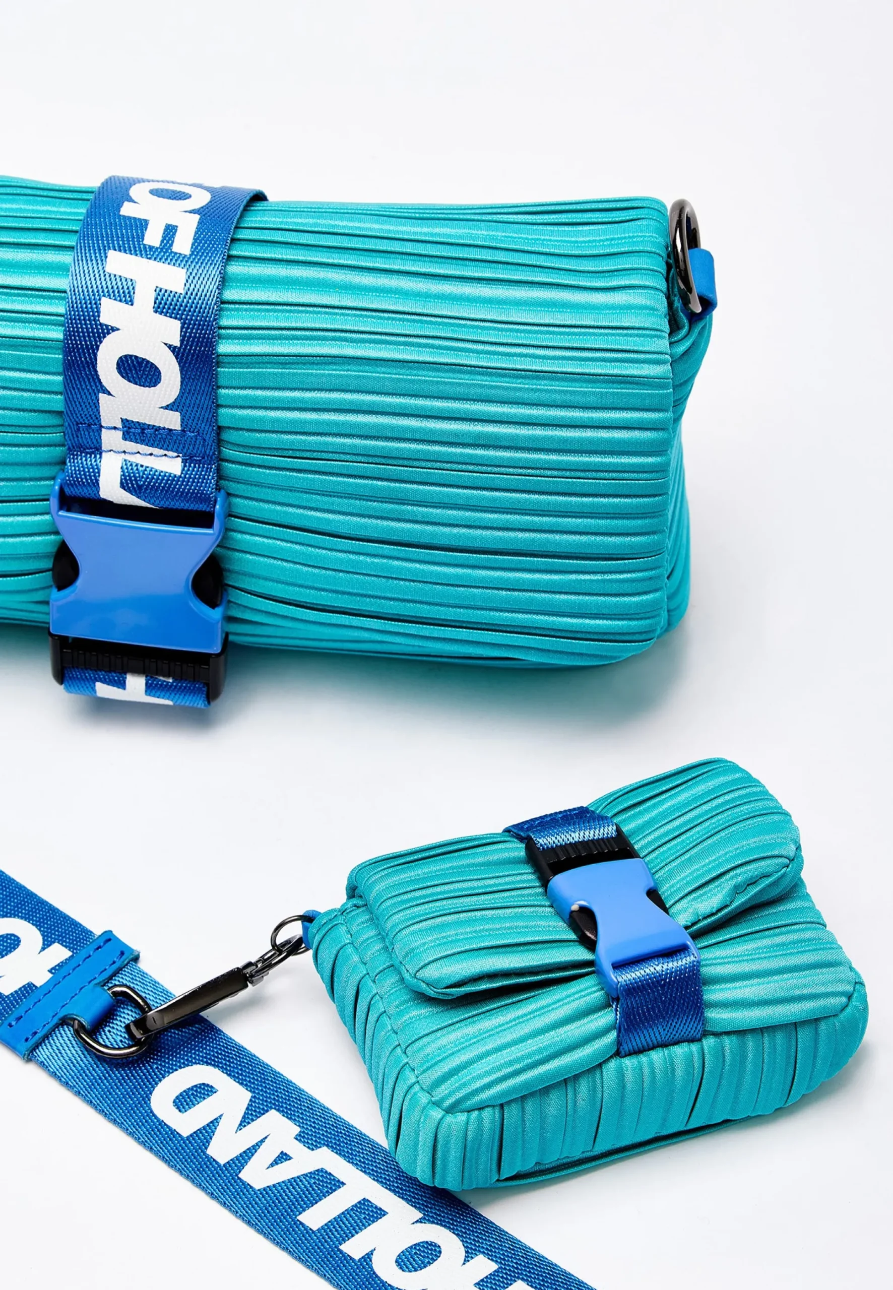 House Of Holland Blue Crossbody Bag With Purse