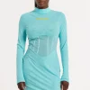 House of Holland Blue High Neck Corset Mini Dress