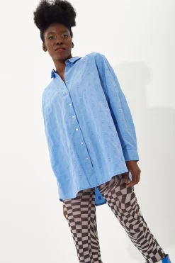 House Of Holland Blue Jacquard Shirt