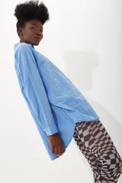 House Of Holland Blue Jacquard Shirt