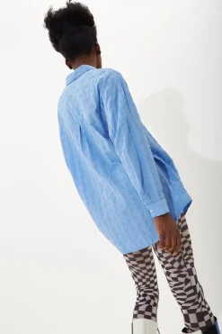 House Of Holland Blue Jacquard Shirt
