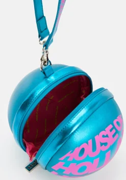 House of Holland Blue Metallic Sphere Crossbody Bag
