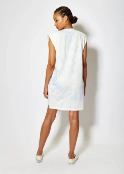 House of Holland Blue Tie-Dye Sleeveless Tunic Dress