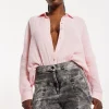 House of Holland Blush Pink Statement Shirt