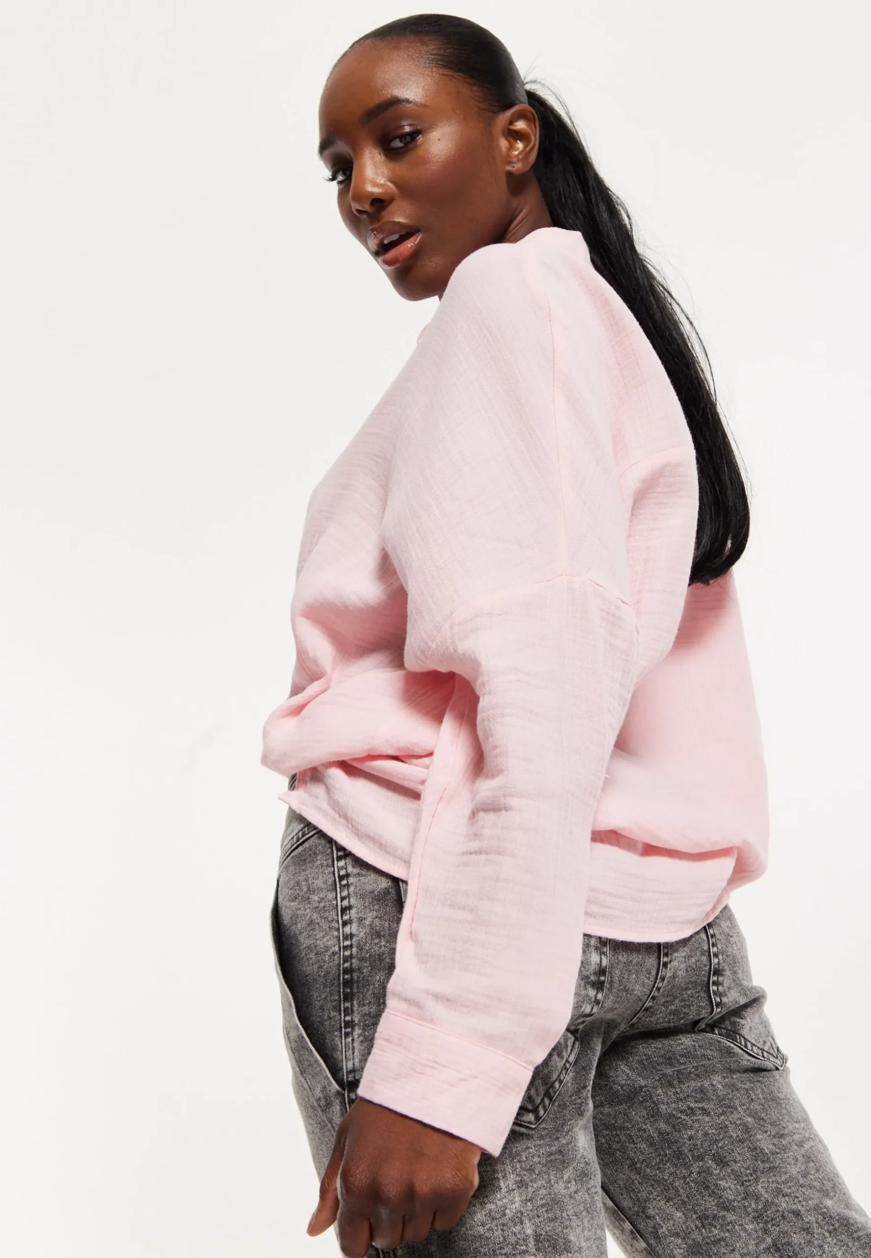 House of Holland Blush Pink Statement Shirt