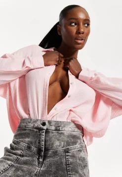 House of Holland Blush Pink Statement Shirt