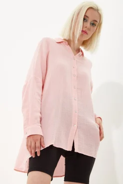 House of Holland Blush Pink Statement Shirt