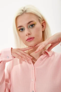House of Holland Blush Pink Statement Shirt