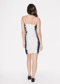 House of Holland Bodycon Polka Gathered Dress