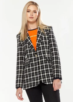 House of Holland Checked Blazer in Black&White