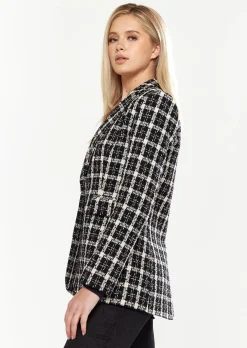 House of Holland Checked Blazer in Black&White