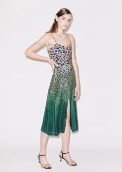 House of Holland Cheetah Print Silk Strap Dress