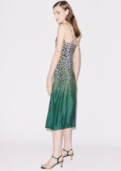 House of Holland Cheetah Print Silk Strap Dress