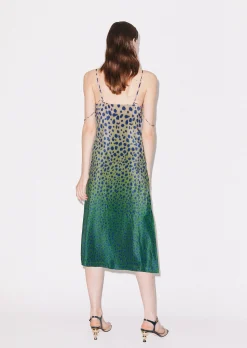 House of Holland Cheetah Print Silk Strap Dress