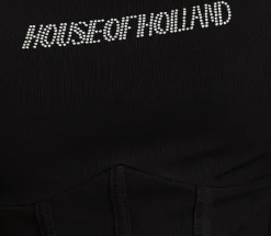 House Of Holland Corset Crop Top In Black