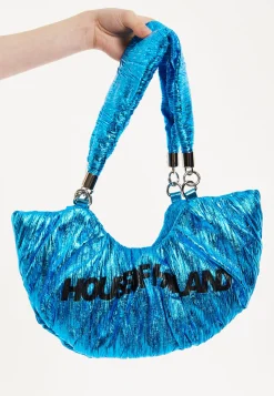 House Of Holland Crinkle Shoulder And Crossbody Bag Blue