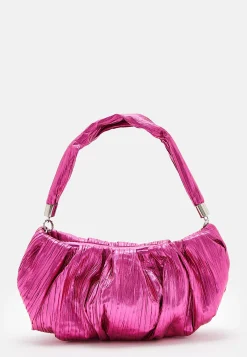 House Of Holland Crinkle Shoulder And Crossbody Bag Fuschia Pink