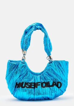 House Of Holland Crinkle Shoulder And Crossbody Bag Blue